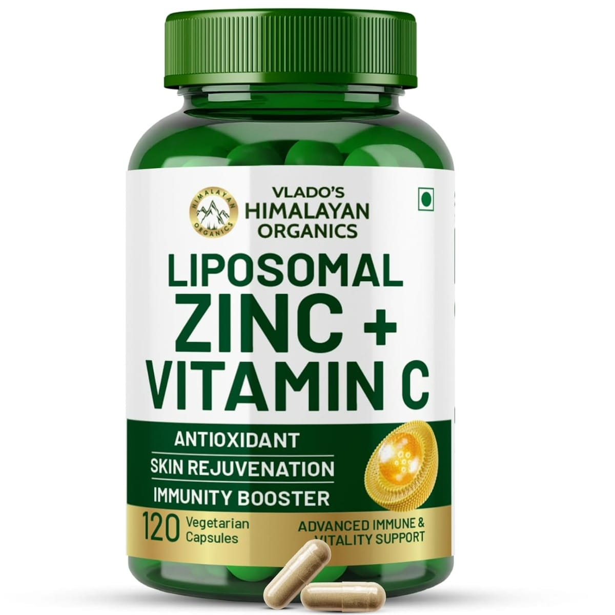 

Vlado's Himalayan Organics Liposomal Zinc With Vitamin C Supplement | Digestive Health | Improve Iron Absorption | Double Antioxidant & Immune Supp...