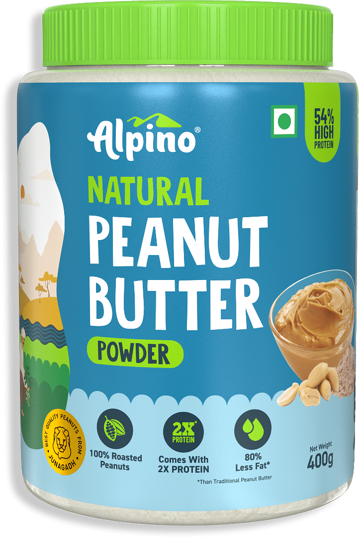 

Alpino Natural Peanut Butter Powder 400 G Unsweetened 54% Protein Gluten Free Non GMO Vegan