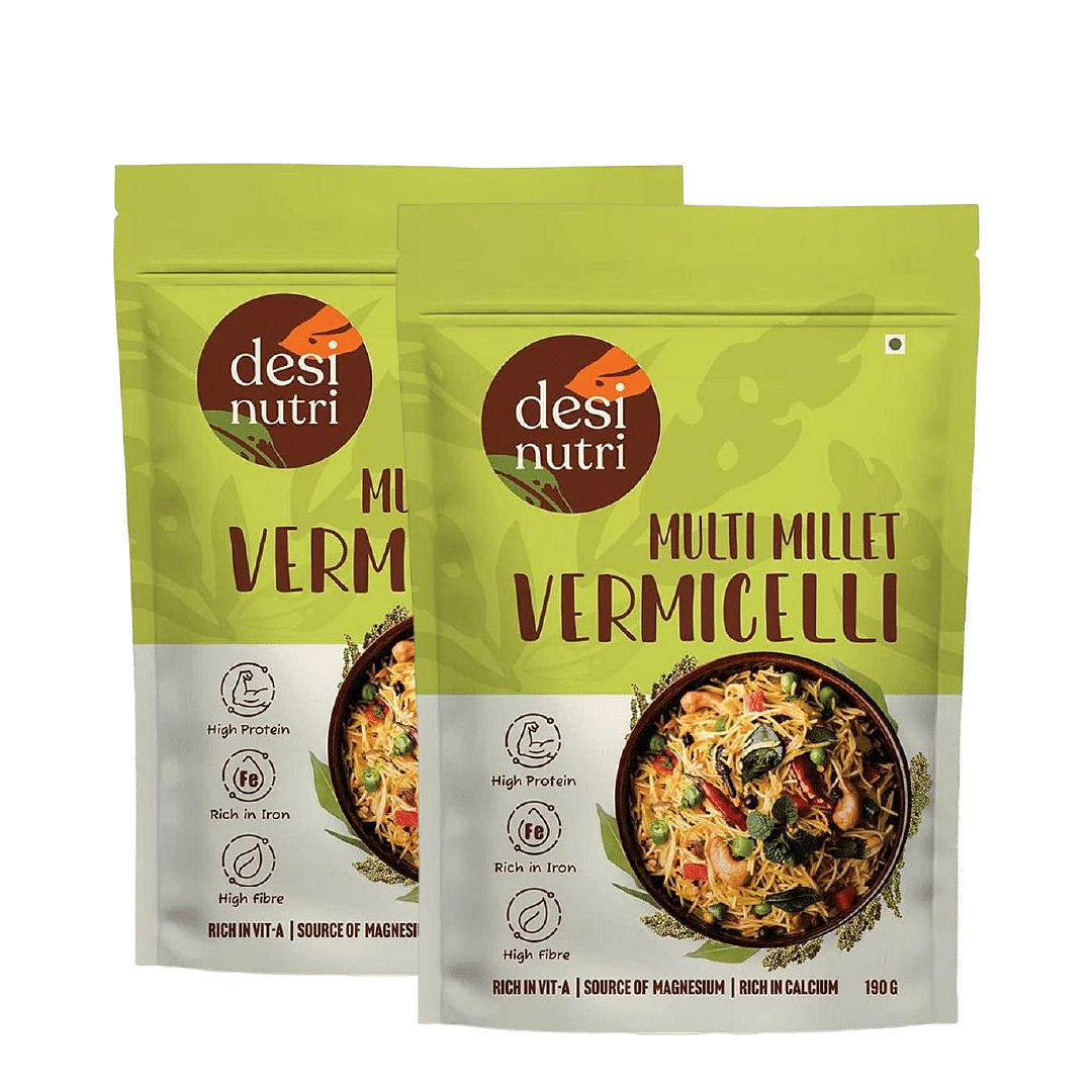 

Desi Nutri Multi Millet Vermicelli | Ready To Eat Vermicelli | Millet Vermicelli | Millet Vermicelli - 190 Gms | Rich In Iron & Protein, High Prote...