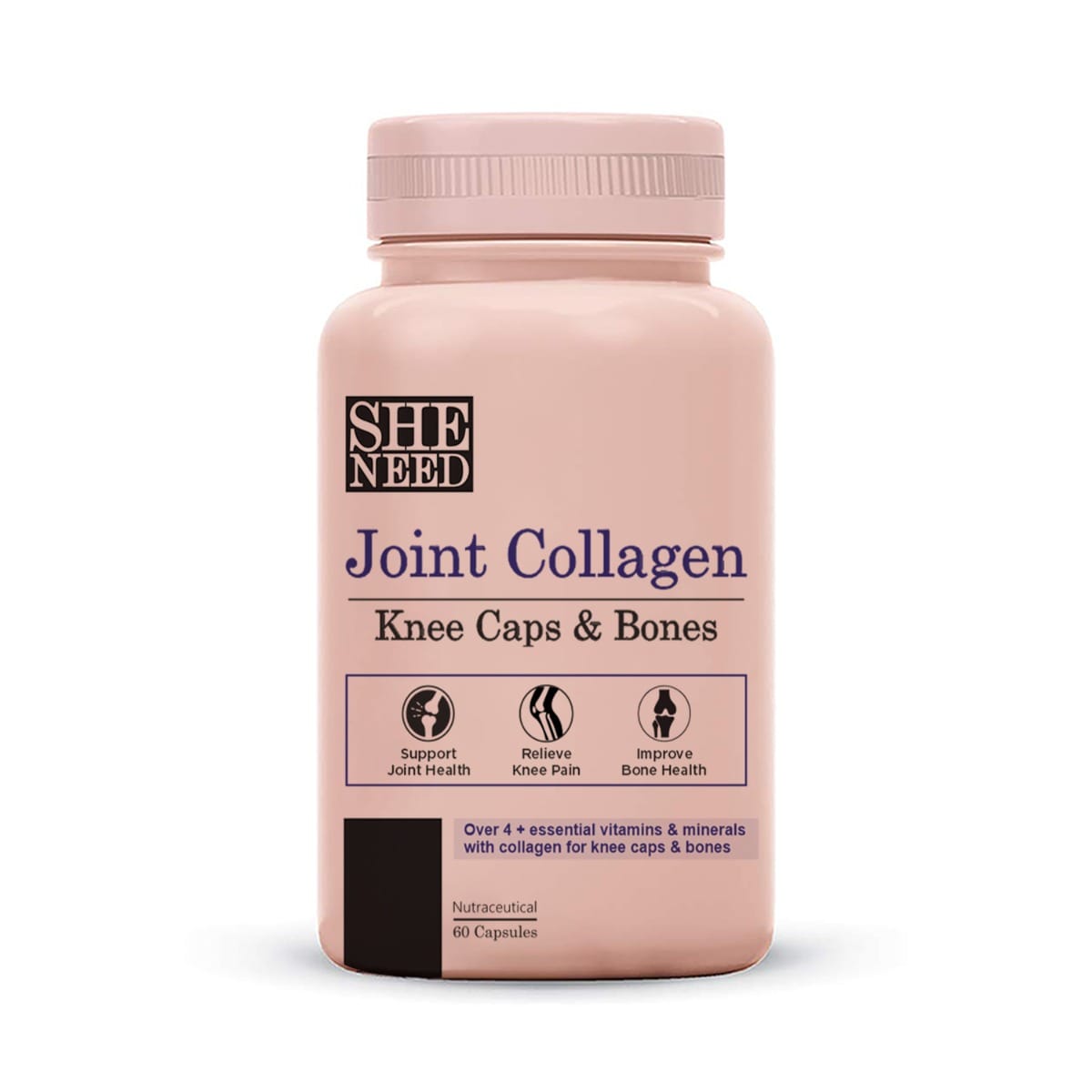 

Sheneed Joint Collagen for Knee Caps & Bones & Joint care with Hydrolyzed Type-ll Collagen with Hyaluronic acid, Glucosamine, Vitamin-D with Amino-...