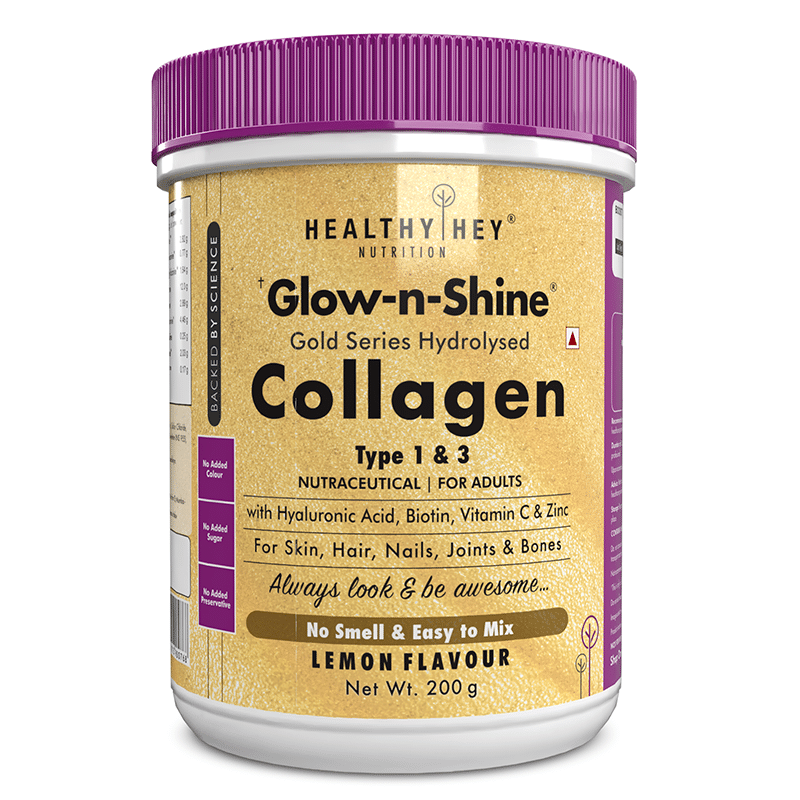 

HealthyHey Nutrition Skin Support - Glow & Shine® Collagen Power 200g | Gold Series Hydrolysed Collagen for Women and Men with Hyaluronic Acid, Bio...