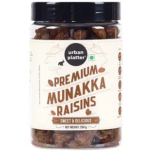 Urban Platter Premium Munakka Raisins, 250g (Garnish or Add to Fruit Salads, Oatmeals, Mueslis, Trail Mixes, Ice creams, Baked Goods, Kheer &amp; Ladoos)