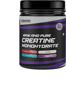 Getmymettle Raw and Pure Creatine Monohydrate Micronized Creatine Vegan 83 Servings, (Unflavored) 250g