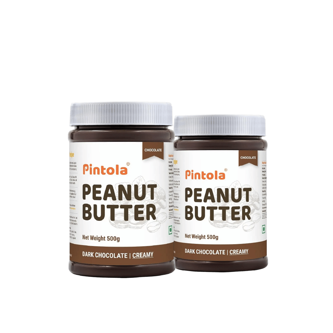 

Pintola Peanut Butter Chocolate Flavour Creamy 500g - 18.6g Protein & 5.2g Dietary Fiber, Made with Premium Roasted Nuts & Cocoa, Vit E & B3, Dark ...