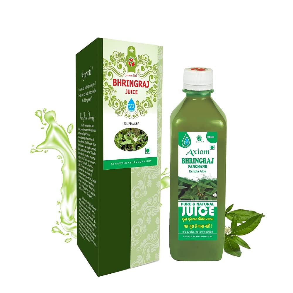 

Axiom Bhringraj Juice|Helpful In Control Hair Fall | Useful in Hair Growth -500ml