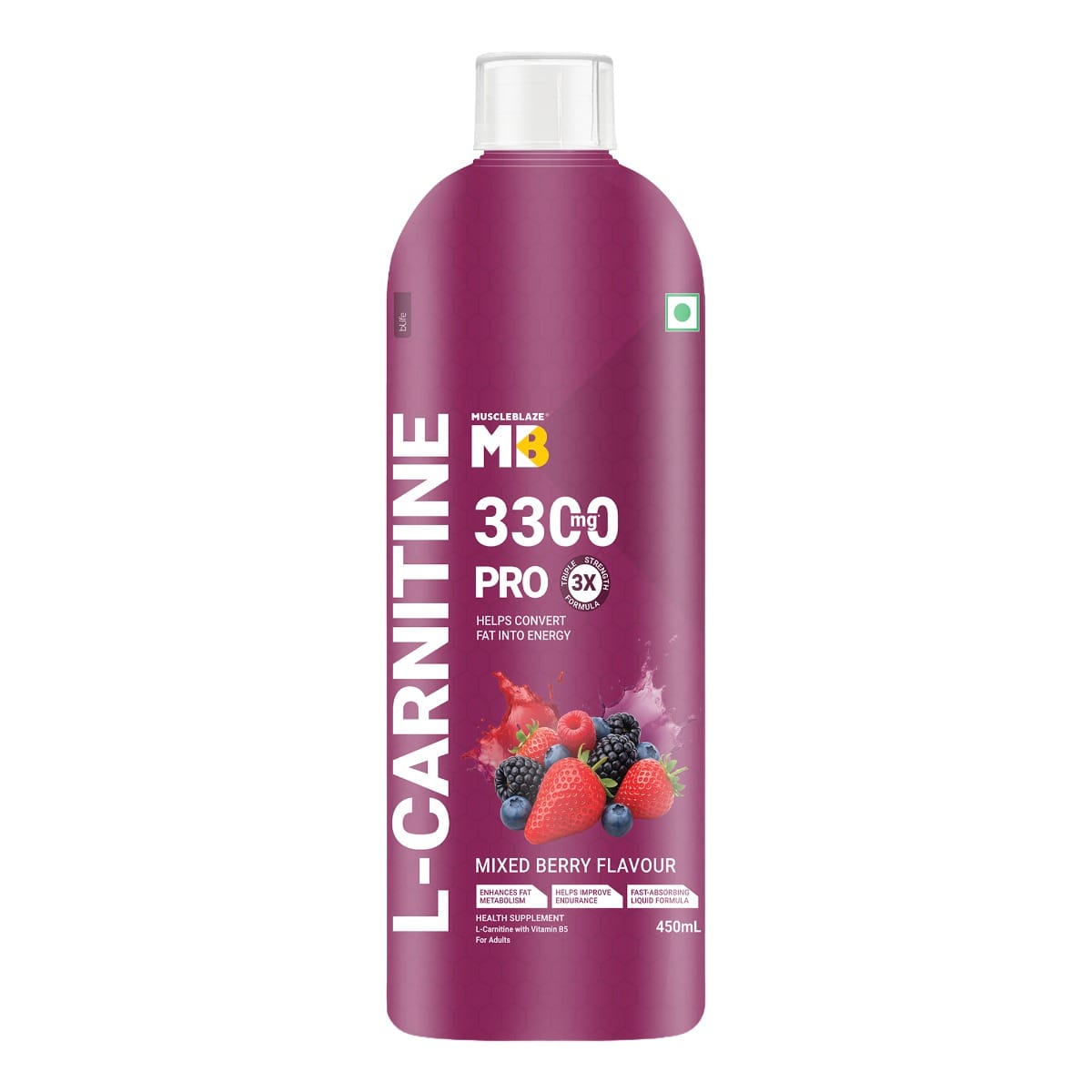 muscleblaze mb MuscleBlaze Liquid L-Carnitine PRO (Mixed Berry, 450ml)-picture-14