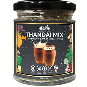 D-Alive Thandai Instant Drink Premix (Sugar-Free, Organic, Ultra-Low GI, Vegan, Diabetes and Keto-Friendly, No Emulsifier Antioxidant and Tasty) - 100g