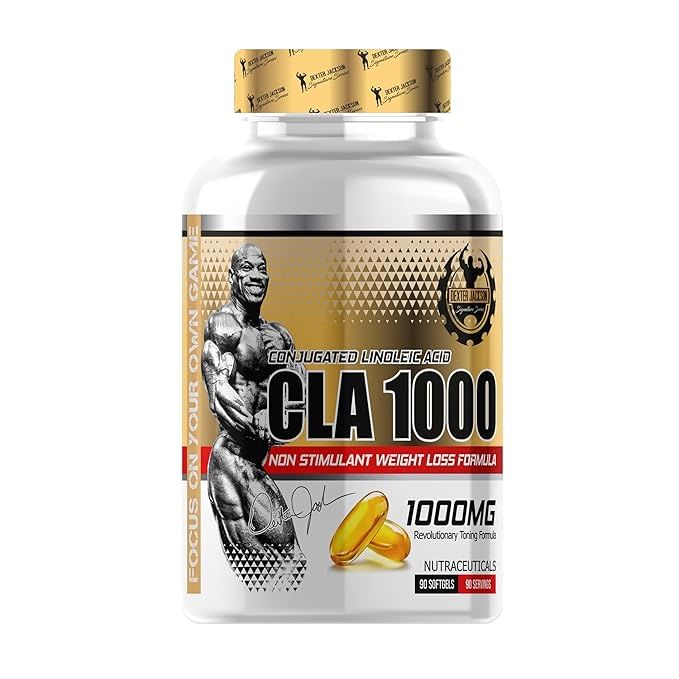 

Dexter Jackson CLA 1000 | Support Muscles and Enhances Metabolism | Gluten-free | 90 Servings,90 Softgels