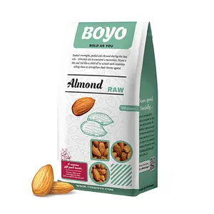BOYO 100% Natural California Almonds 250g - Badam, Vegan & Gluten-Free