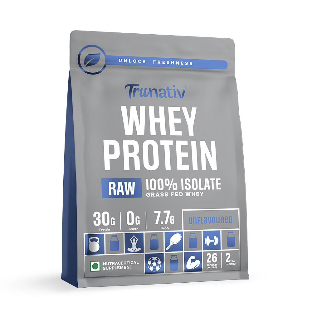 

TruNativ Raw Whey Protein Isolate 907gm | 33 Serving | Unflavored | 30g Protein | Lean Muscle Mass