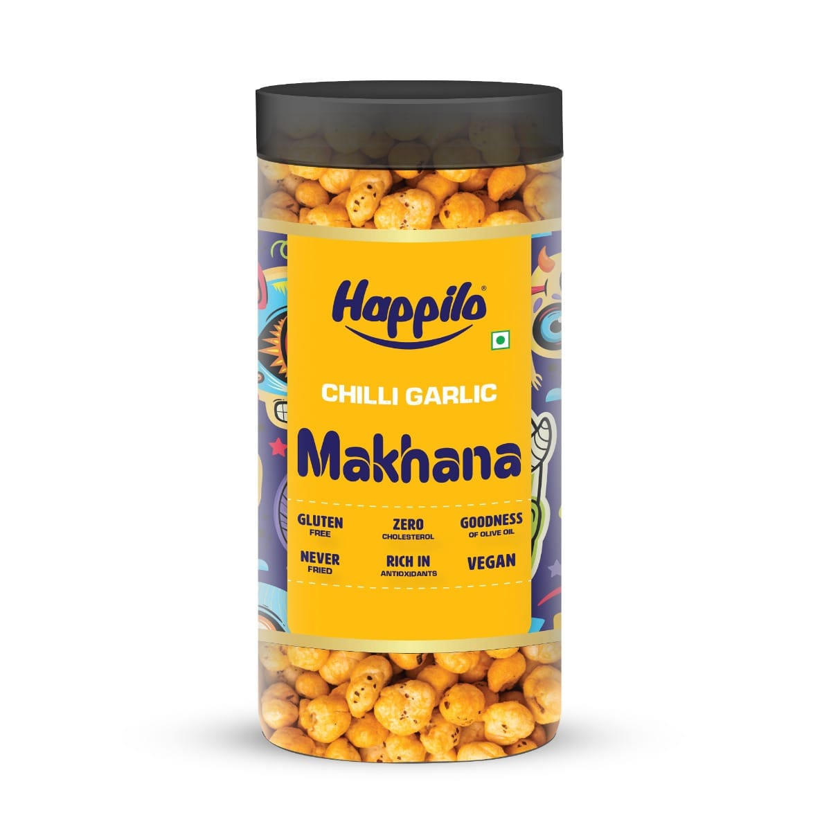 

Happilo Makhana Chilli Garlic In Olive Oil Jar 80g