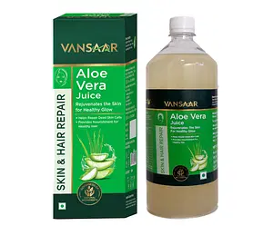 Baidyanath Vansaar Aloe Vera Juice | For Glowing Skin & Healthy Hair | Organic & Natural Juice Made With Cold Pressed Aloe Vera | No Added Sugar - 1L