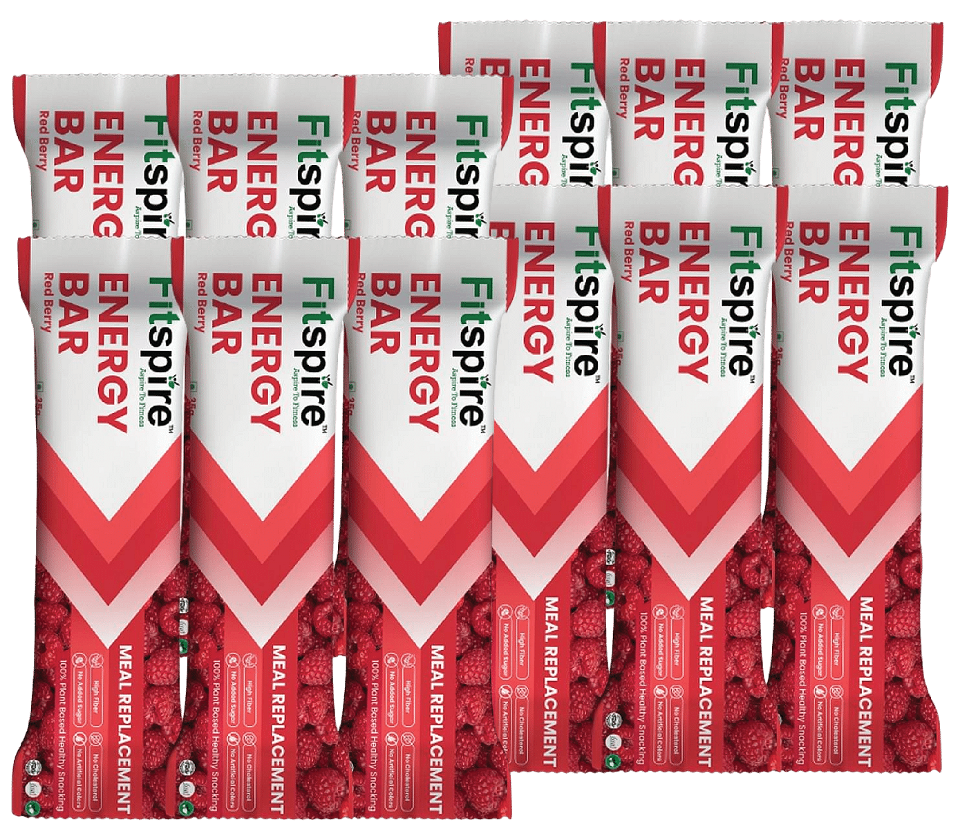 

Fitspire Fit Energy Bar 6 x 35g with Redberry flavour, 100% Vegan, Made with Natural Ingredients, Helping for Instant Energy, Boosts Athletic Perfo...