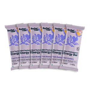 Beyond Food Meal Replacement Energy Bar - Fresh Blueberry | Pack Of 6 | 6x50G