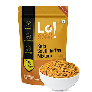 Lo! Foods-Keto South Indian Mixture (200G)|3G Net Carb|Keto Snacks Tested for Keto Diet|Low Carb Snacks|Diet Snacks Food|Keto Namkeen