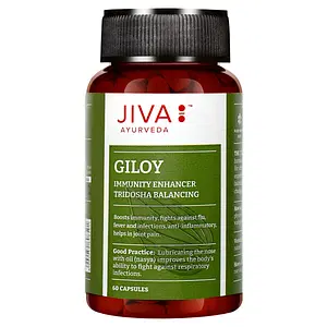 Jiva Ayurveda Giloy Immunity Booster Capsule, 450 mg each, 60 Count, Pack of 2