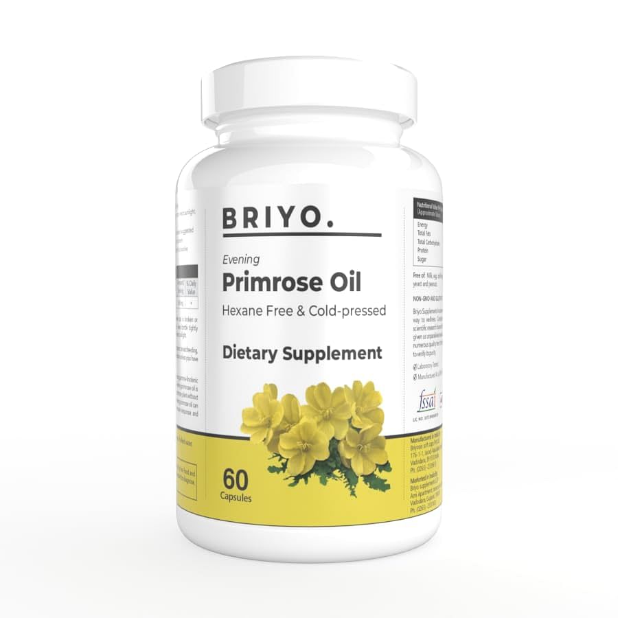 

Briyo Primrose oil 500 mg (Natural source of GLA) - 60 Capsules to help promote women Health