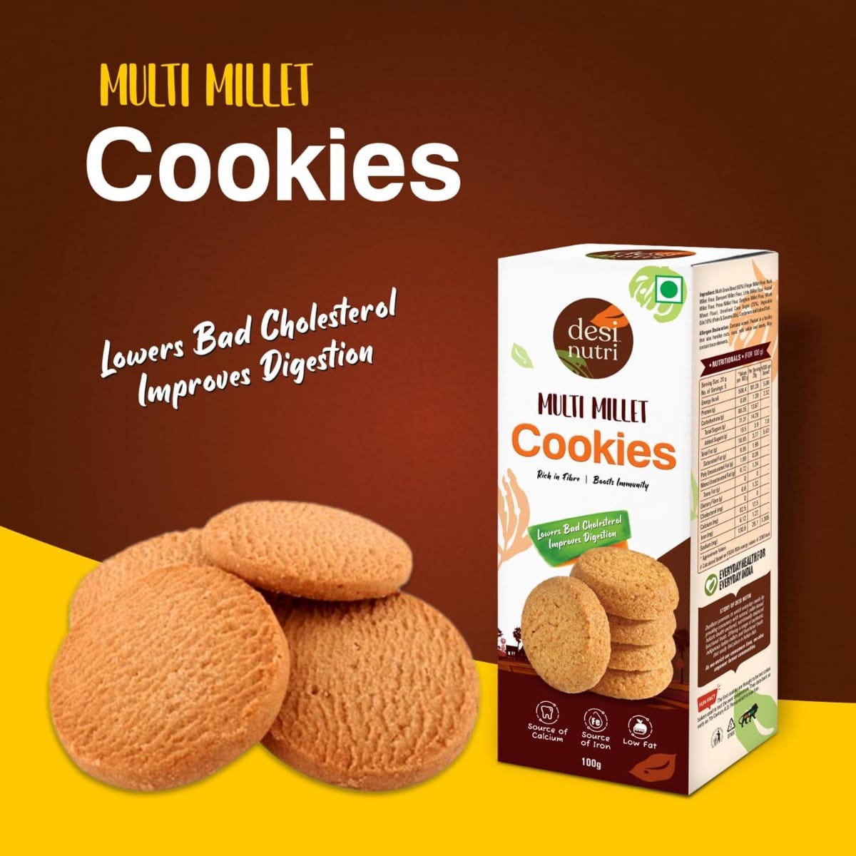 Desi Nutri Multi Millet Cookies Ready To Eat Cookies Millet Cookies