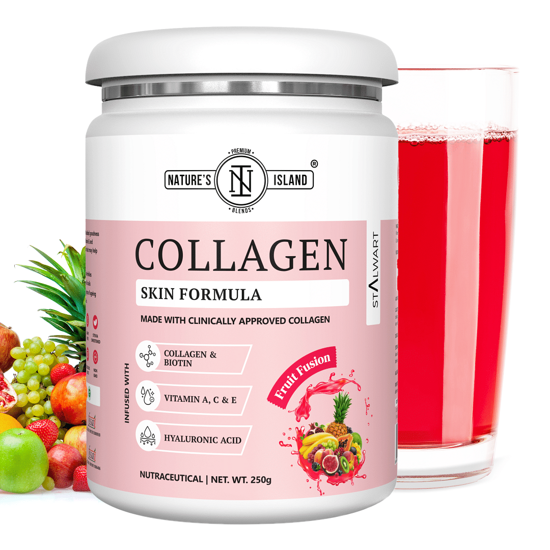 

Nature's Island Collagen Skin Formula, For Women With Biotin, Hyaluronic Acid, Vitamin A, C, E For Glowing Skin, Healthy Hair & Nails, No Added Sug...