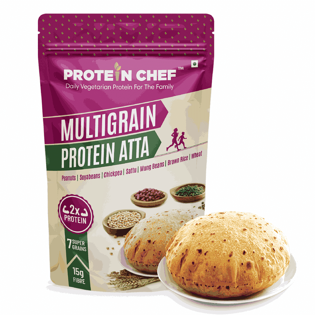 

Protein Chef Multigrain Atta 1Kg | High Protein Wheat Flour with Multi Grain Millet & Pulses | Double Protein | Fiber Rich Protein Atta makes Fluff...