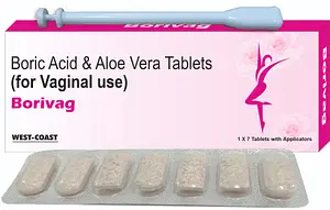 Westcoast Borivag Boric Acid & Aloe Vera | Helps maintain normal vaginal flora| 10 Tablets
