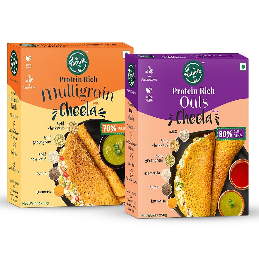 

The Naturik Co Oats and Multigrain Cheela Mix Combo - 250g each (Pack of 2)