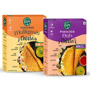 The Naturik Co Oats and Multigrain Cheela Mix Combo - 250g each (Pack of 2)