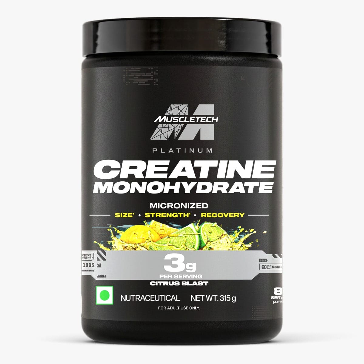 

MuscleTech Platinum Creatine Monohydrate Micronized Powder | 3 g Creatine per Serving | Improves Strength, Power & Muscle Recovery | Citrus Blast F...