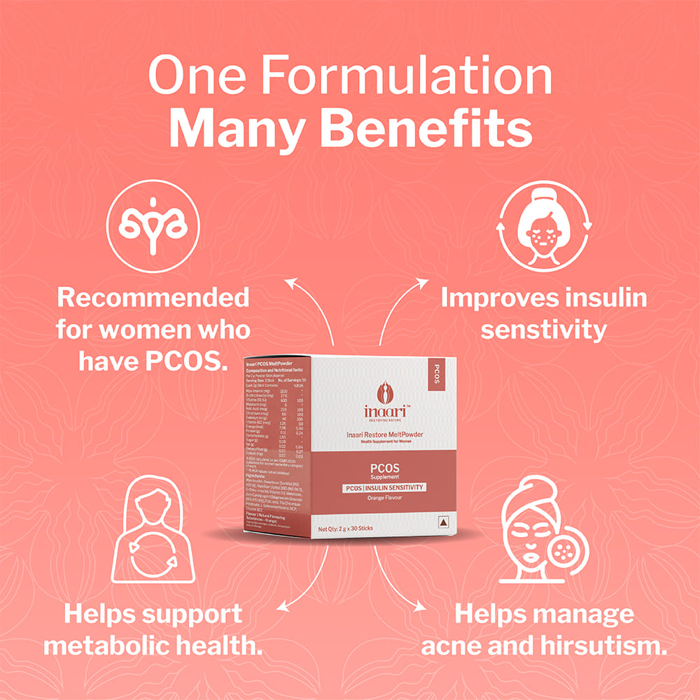 Inaari Restore Powder for PCOS Management 30 Sticks D Chiro