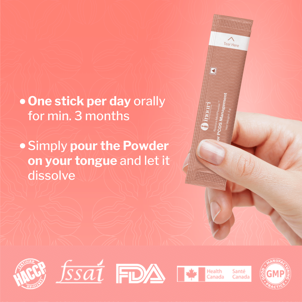 Inaari Restore Powder for PCOS Management 30 Sticks D Chiro