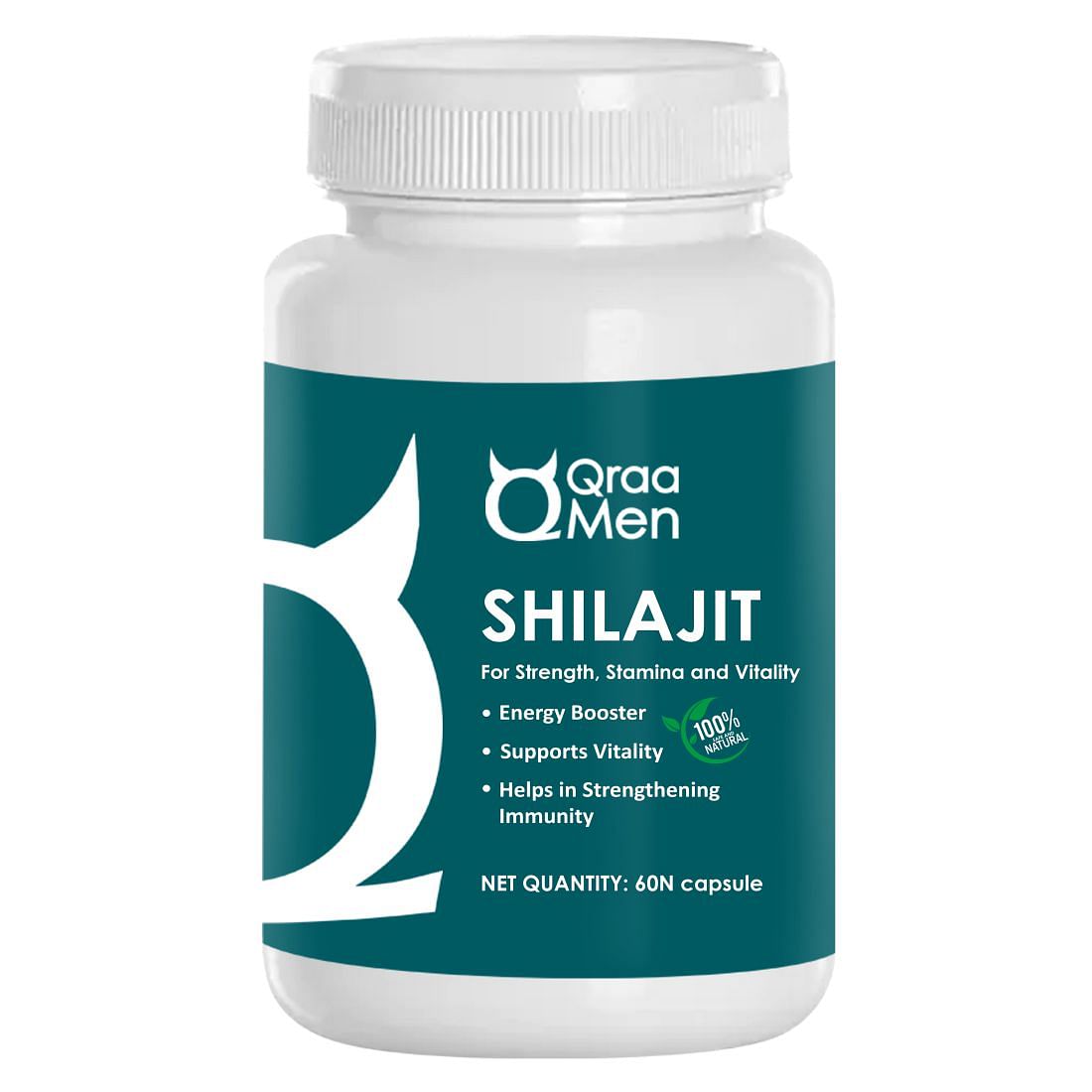 

Qraa Men Himalayan Shilajit Extract Capsules | Performance Booster For Endurance and Stamina | 60 Capsules
