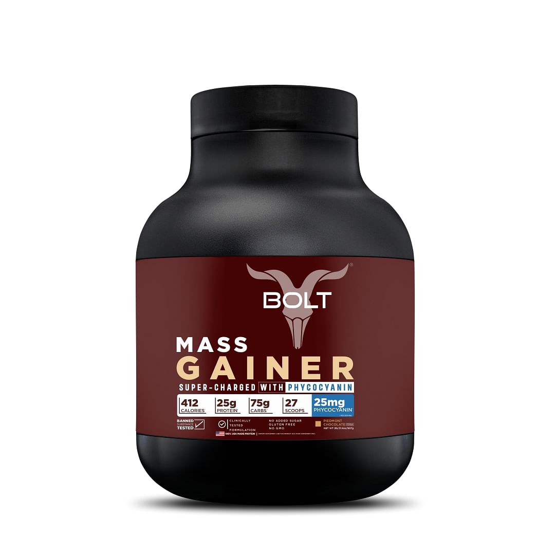 Bolt Mass Gainer | Weight Gainer | Supercharge with Phycocyanin | 25g ...