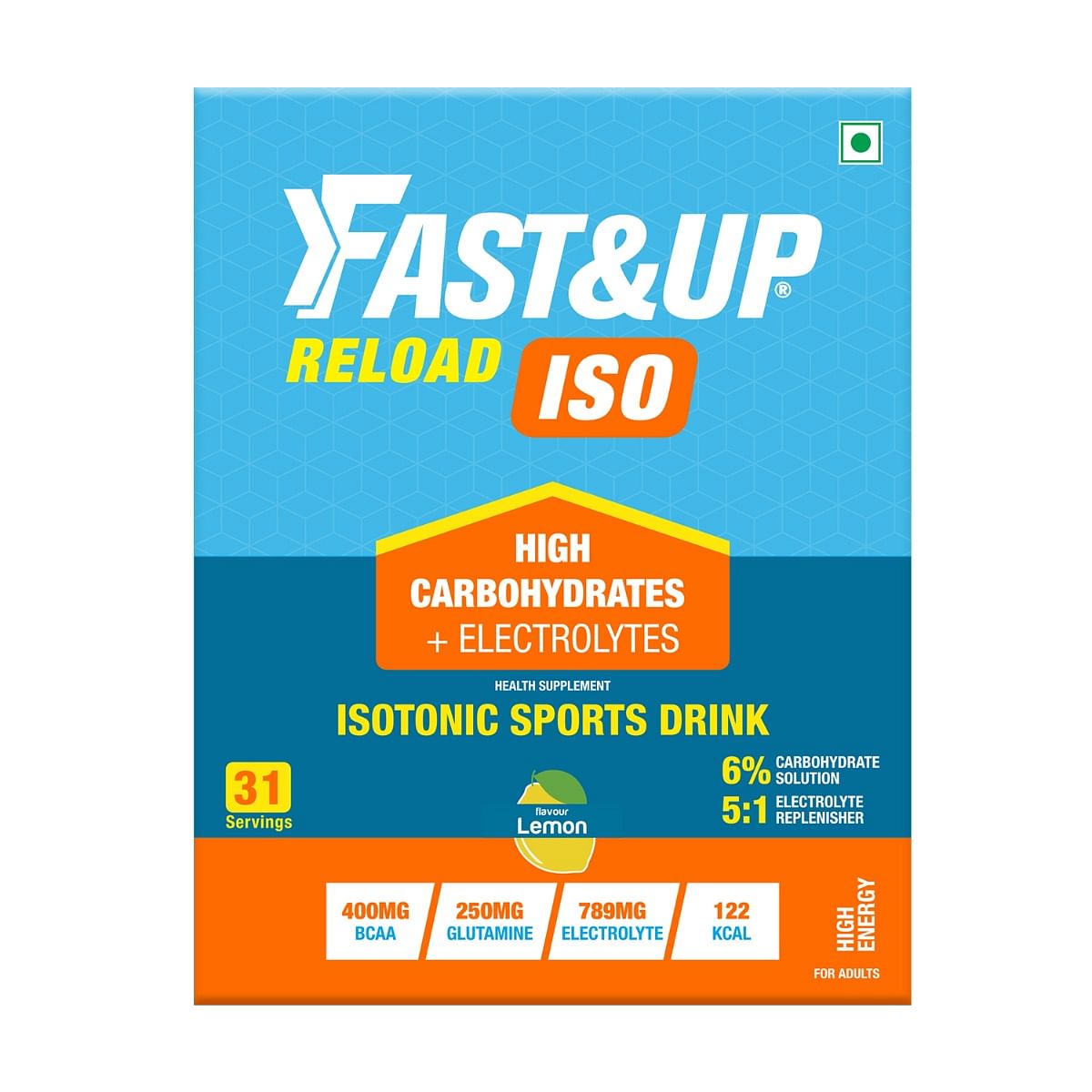

Fast & Up Reload Isotonic Energy Drink | Carbs + Electrolytes + Aminos | Restore, Replenish and Recover | Lemon Flavor – 31 servings (Lemon)