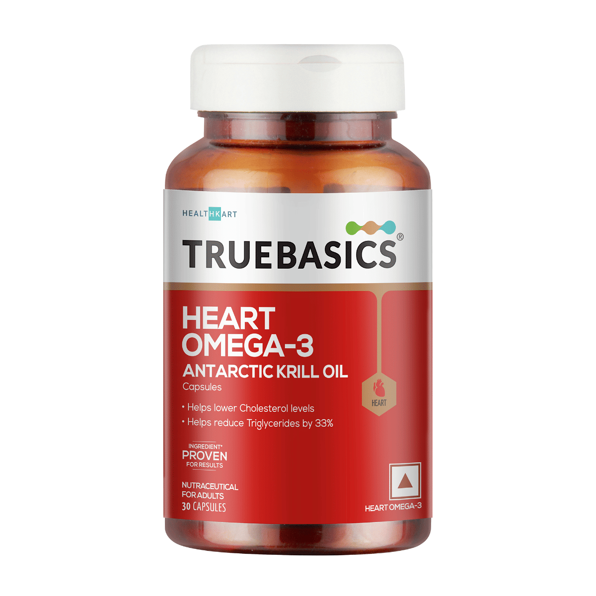 TrueBasics Heart Omega 3 Antarctic Krill Oil (30 Capsules) | With Clinically Researched 100 Pure Krill Oil | For Healthy Heart, Reduces Cholesterol & Triglycerides-picture-33