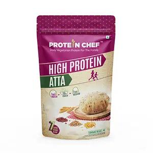 Protein Chef High Protein Atta (1kg) | 7 Supergrain Flour with Double the Protein | Tastes like Regular Chakki Atta Roti | Multigrain Atta | Roti Protein Good for the Family | Vegan Plant Protein Food