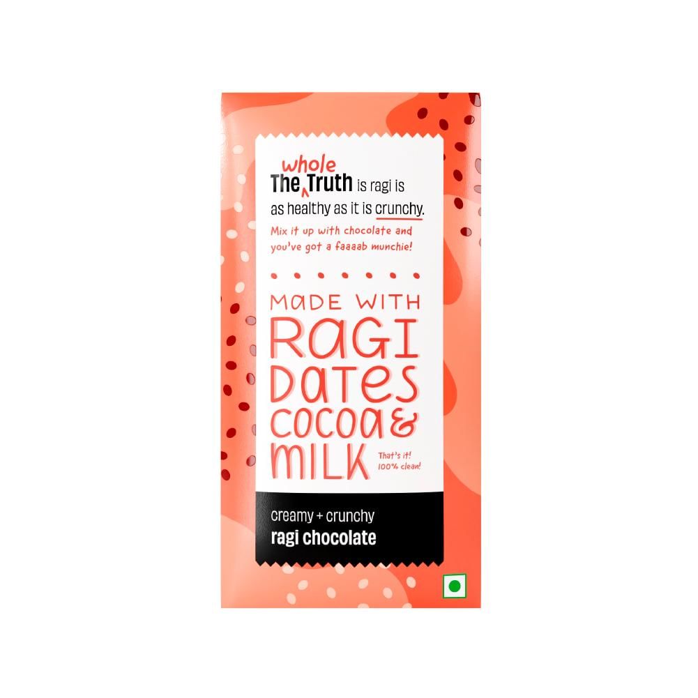 

The Whole Truth Crunchy Ragi Chocolate Sweetened With Dates - Pack of 6