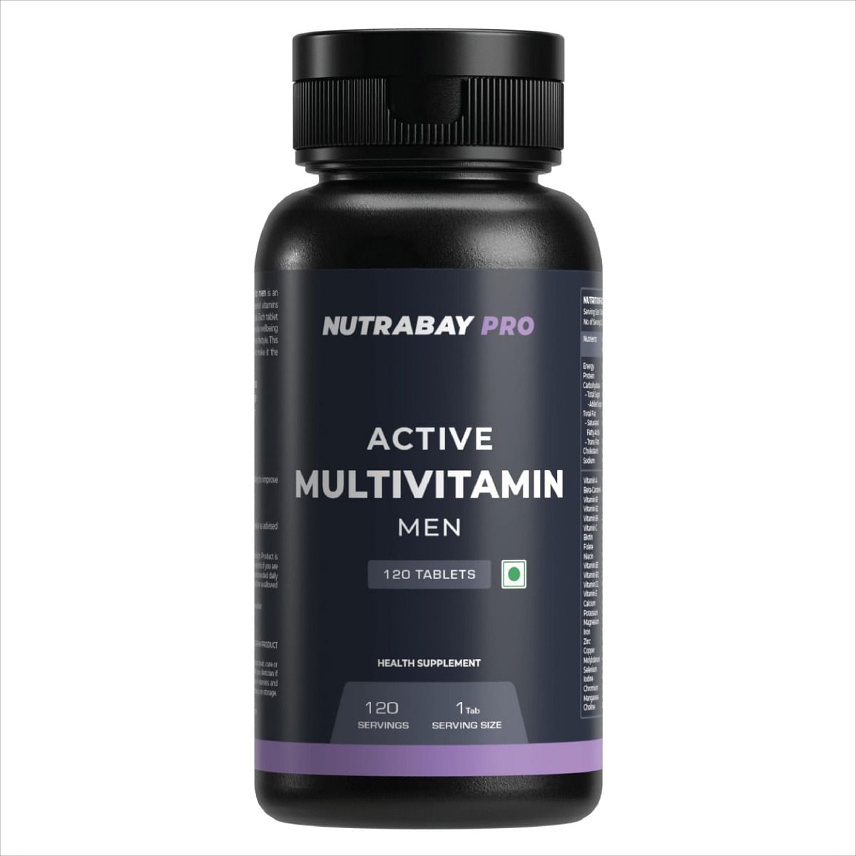 

Nutrabay Pro Active Multivitamin for Men - 25 Vitamins & Minerals with Zinc, Vitamin C, Vitamin D and Multiminerals, Enhances Energy, Stamina & Imm...