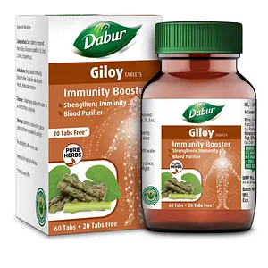 Dabur Giloy Tablets Immunity Booster - 60 tabs (Get 20 tabs Free)
