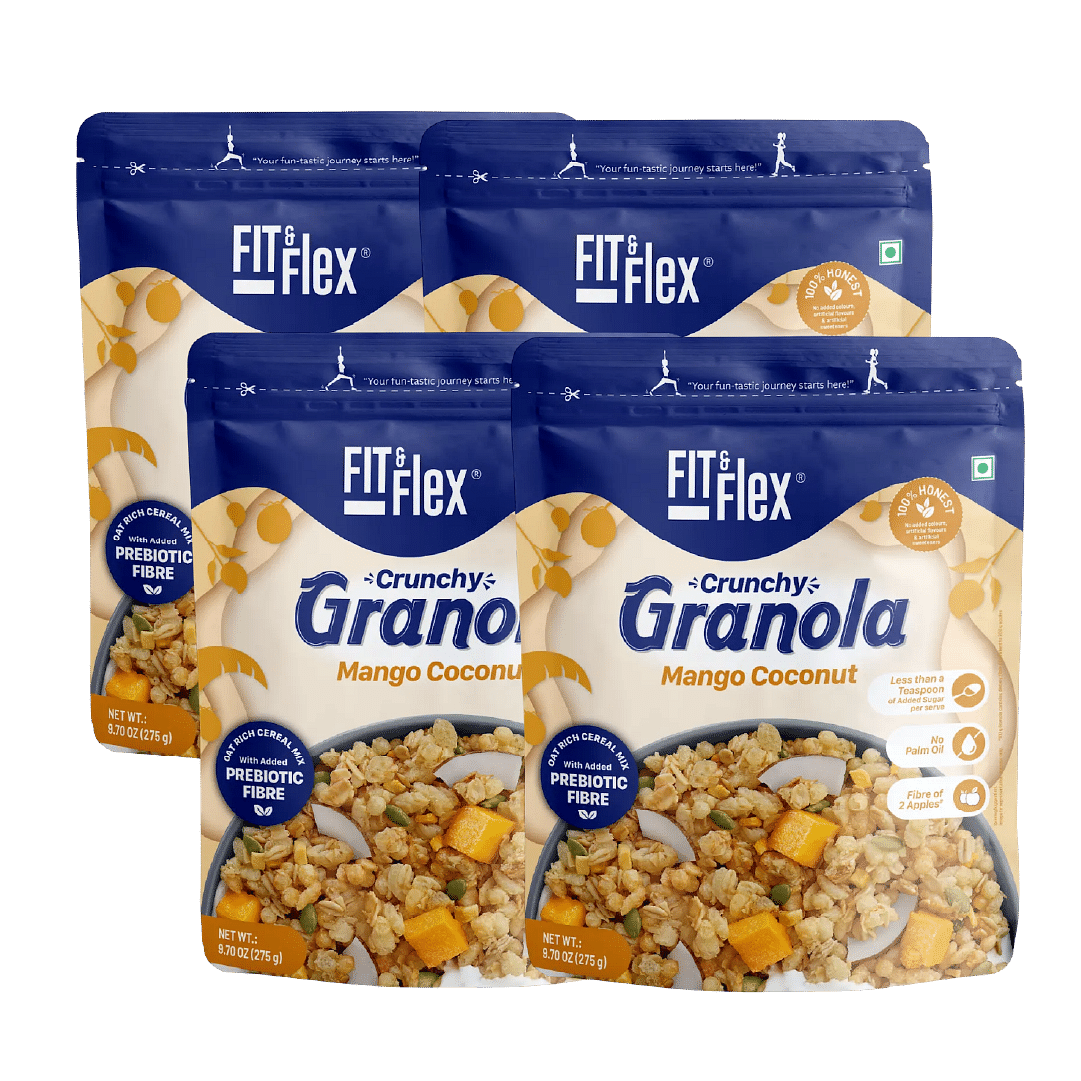 

Fit And Flex Baked Granola Breakfast Cereal - Mango Coconut 275g each | Pack of 4