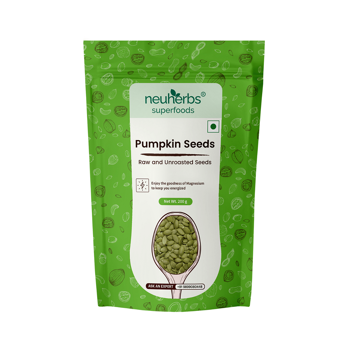 

Neuherbs Organic Raw & Unroasted Pumpkin Seeds | Immunity Booster and Fiber Rich Superfood | Rich Source of Omega 3 | Highly Nutritious Snack | Ric...