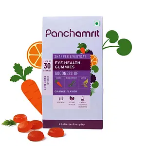 Panchamrit Eye Health Gummies, 30 Gummies, Orange Flavour