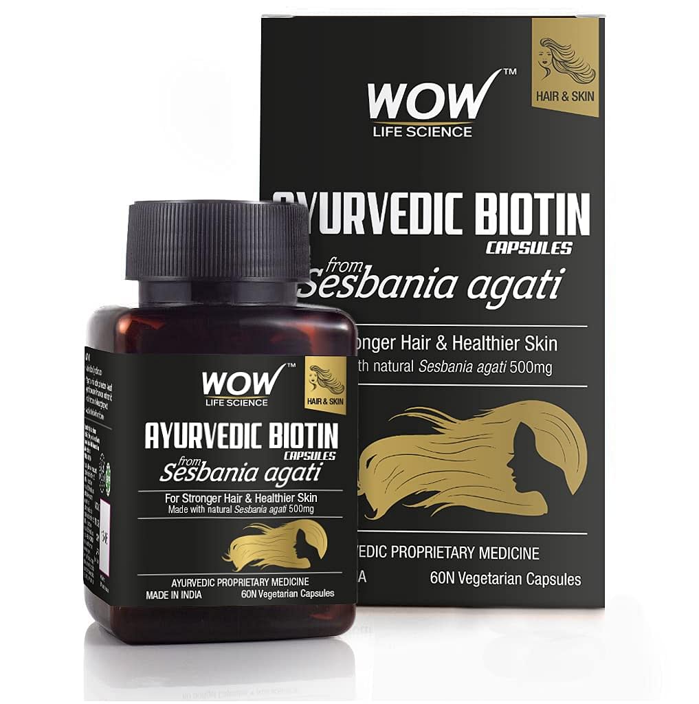 

WOW Life Science Ayurvedic Biotin Capsules - 60 Capsules