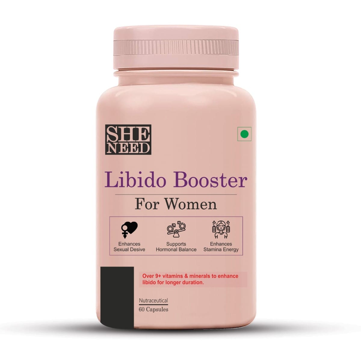 

Sheneed Libido booster supplement for Women, Energy Booster, Hormonal Balance & Endurance support, Plant based supplement- 60 Capsules