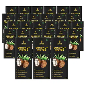 Auric Tender Coconut Water Energy Drink - No Added Sugar Not from Concentrate Natural Energizer Direct from Tamil Nadu Trees Safe Hygienic Packaging (Pack of 27)