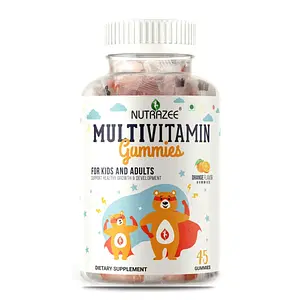 Nutrazee Multivitamin Gummies Supplement for Kids & Adults, 45 Gummy Bears