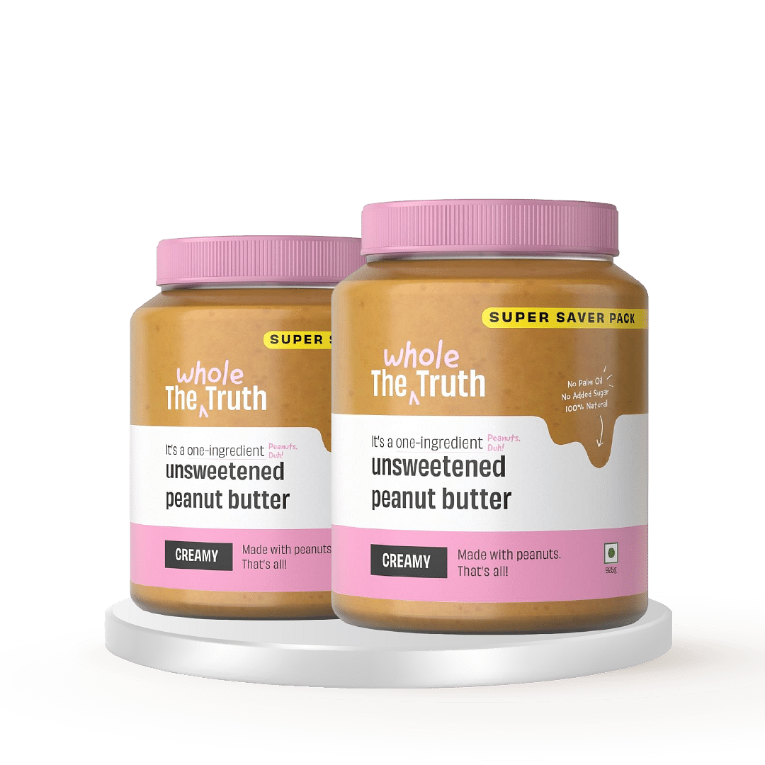 

The Whole Truth - Supersaver Pack | Unsweetened Peanut Butter | 925 g | Creamy | No Added Sugar | High Protein | No Artificial Sweeteners | Vegan |...