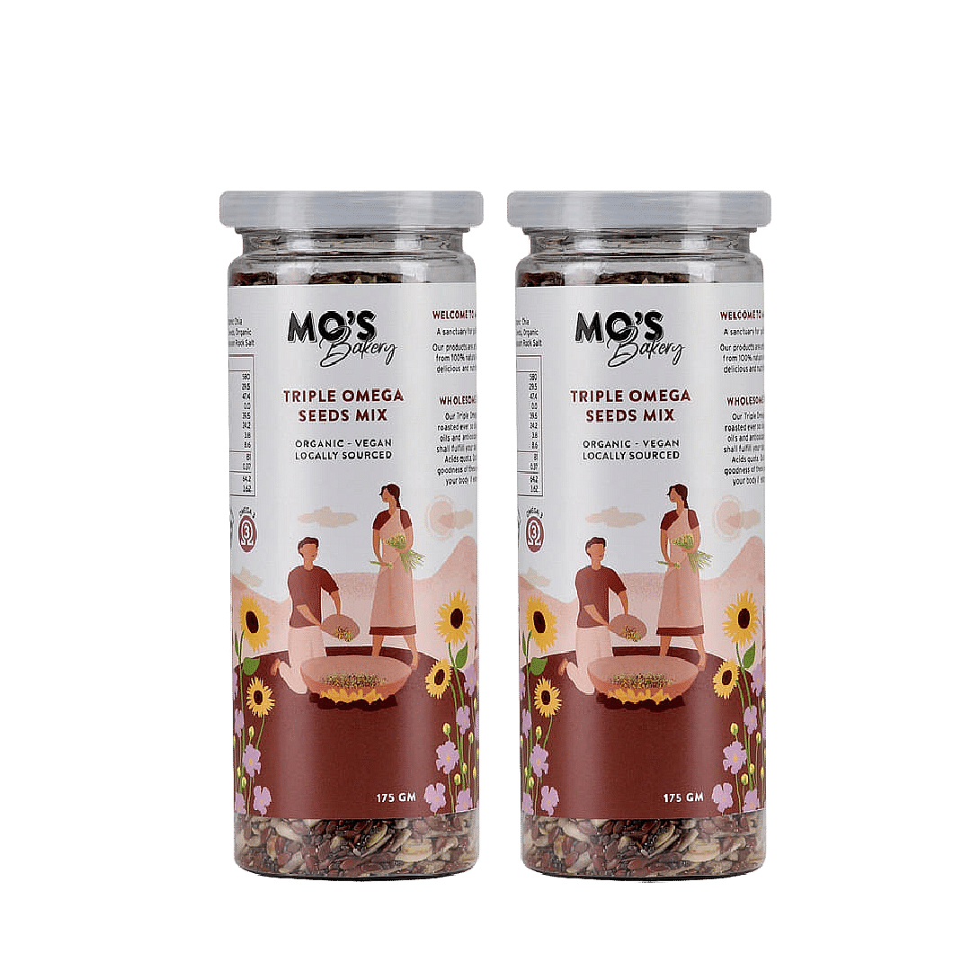 

Mo's Bakery Triple Omega Seeds Mix - 175g | Pack of 2