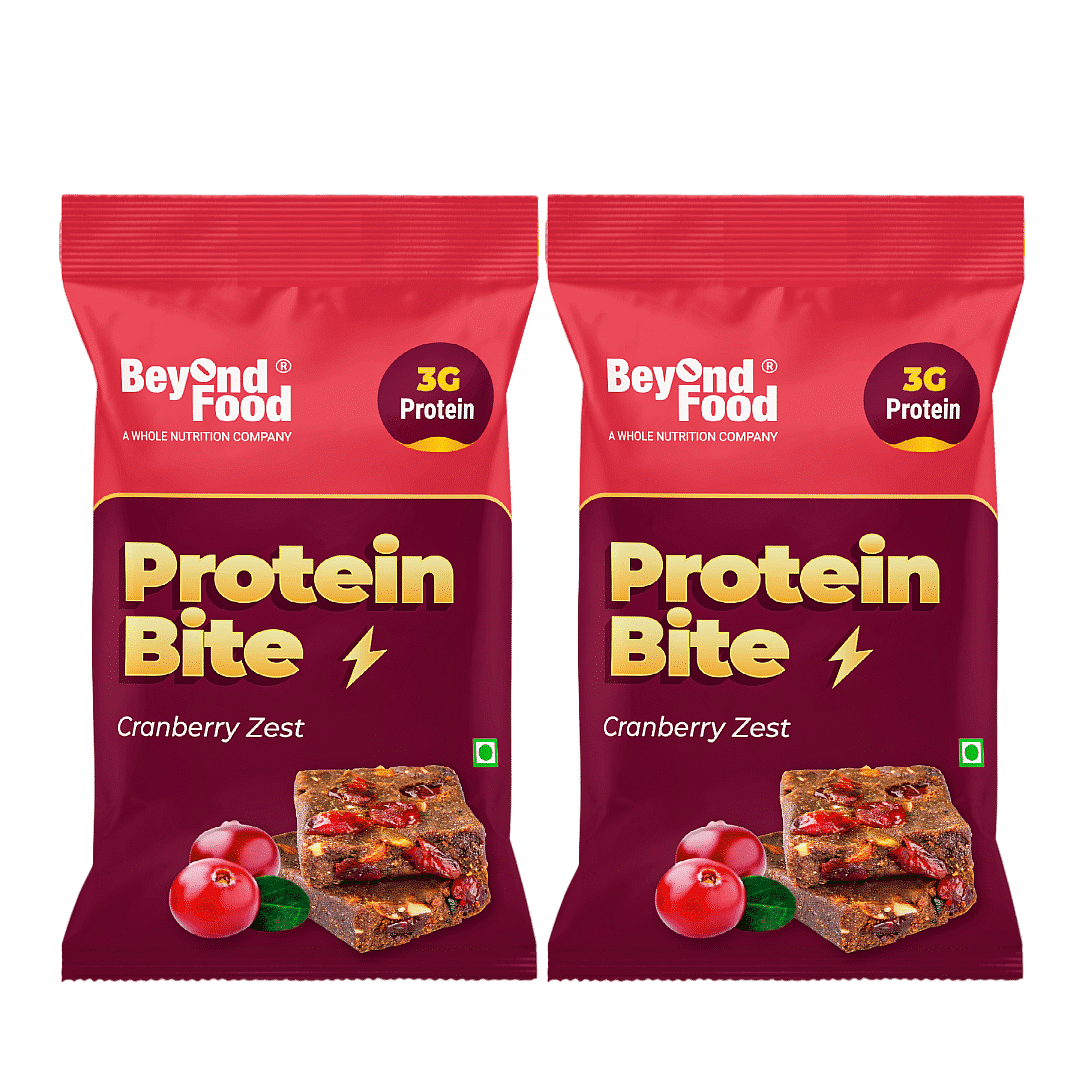 

Beyond Food Protein Bites - Cranberry Zest 20 Bites x 12G | Pack of 2