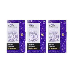 The Whole Truth - Dark Chocolate Combo | 71% Dark Chocolate | Pack of 3 | 160 g | No Added Sugar | Bean to Bar | 71% Cocoa 29% Dates | No Artificial Flavours | Portion Controlled | Bean to Bar