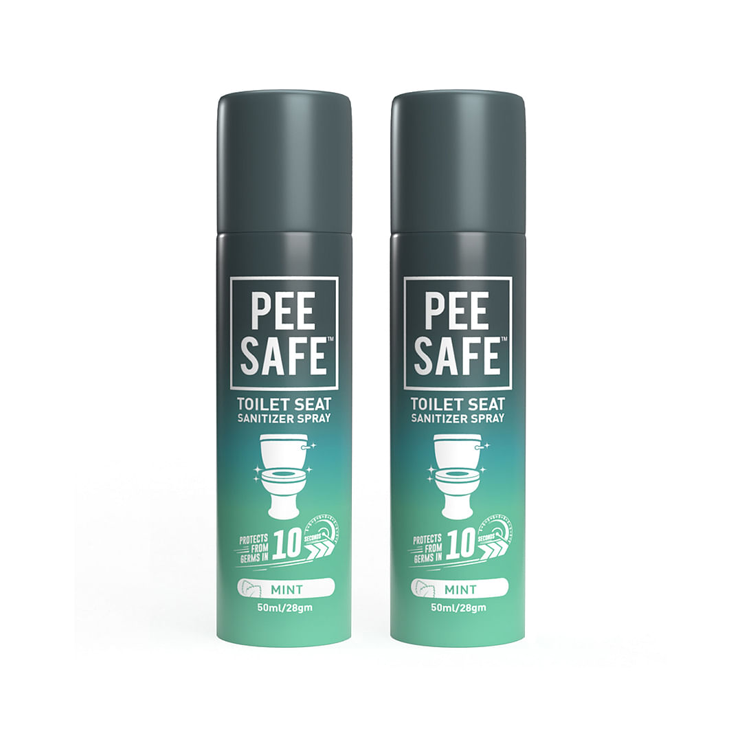 

Pee Safe Toilet Seat Sanitizer Spray (50ml - Pack Of 2) - Mint | Reduces The Risk Of UTI & Other Infections | Kills 99.9% Germs & Travel Friendly |...